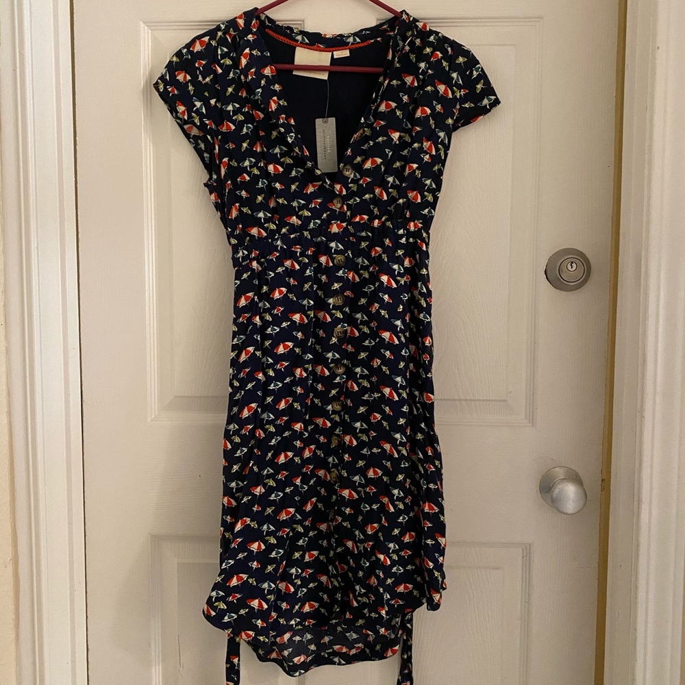Anthropologie Umbrella-Print Shirt Dress Size 2P